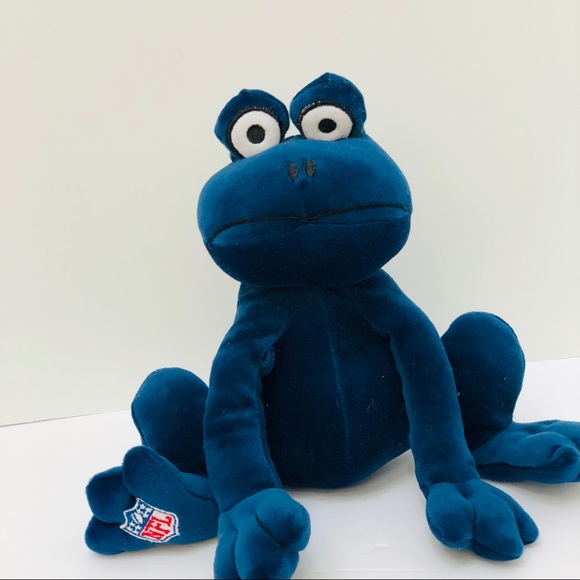 NFL COLLECTIBLE PLUSH 9” Blue Frog stuffed toy - Picture 2 of 9